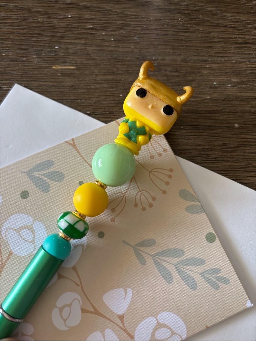 Marvel: Thor: Loki handmade beaded pen
